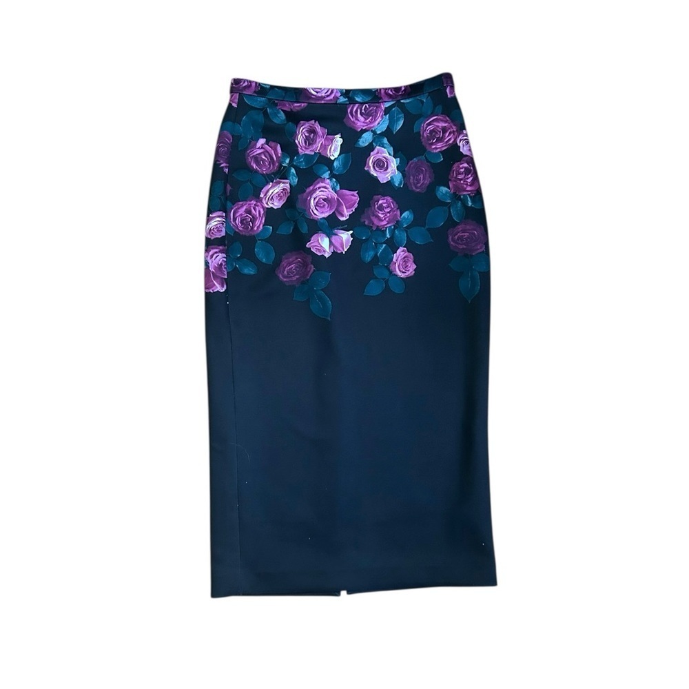 ERIN by Erin Fetherston‎ Black Midi Pencil Skirt Business Casual Office Siren 4